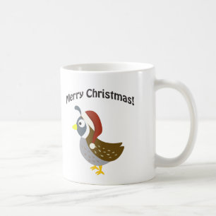 Merry Christmas! Santa Quail Coffee Mug