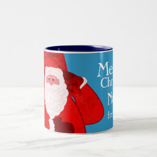 Merry Christmas Santa red/blue boys mug