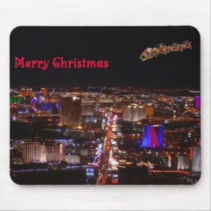 Merry Christmas Santa & Reindeers Las Vegas Mousep Mouse Mat