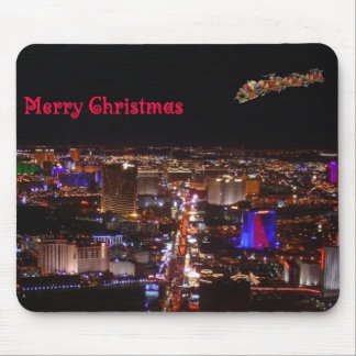 Merry Christmas Santa & Reindeers Las Vegas Mousep Mouse Mat