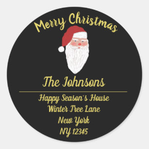 Merry Christmas Santa Return Address Stickers
