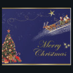 Merry Christmas Santa Riding Sleigh Christmas Tree Wrapping Paper<br><div class="desc">Merry Christmas Santa Riding Sleigh Christmas Tree Wrapping Paper</div>