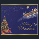 Merry Christmas Santa Riding Sleigh Christmas Tree Wrapping Paper<br><div class="desc">Merry Christmas Santa Riding Sleigh Christmas Tree Wrapping Paper</div>