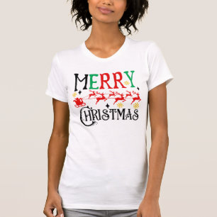 Merry Christmas Santa Sleigh-61049 T-Shirt