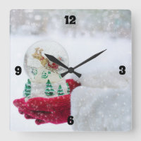 Merry Christmas & Santa Snow Globe