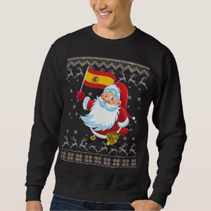 Merry Christmas Santa Spain Flag Spanish Ugly Swea Sweatshirt