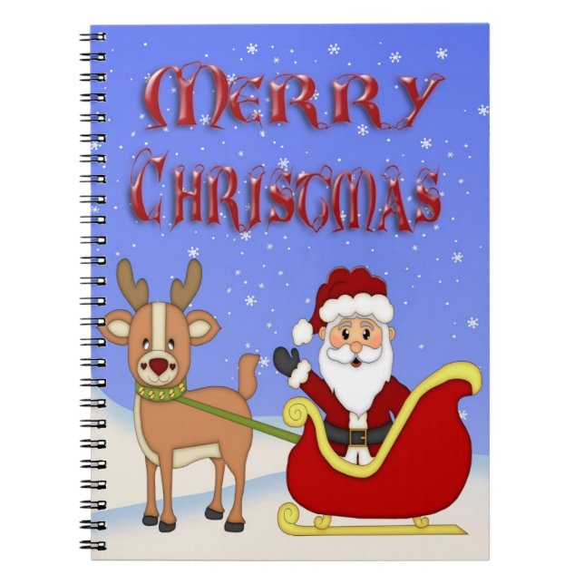 Merry Christmas Santa Spiral Notebook (Front)