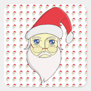 Merry Christmas Santa Square Sticker