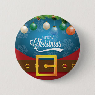 Merry Christmas Santa Suit 6 Cm Round Badge