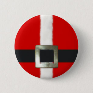 Merry Christmas Santa Suit Button