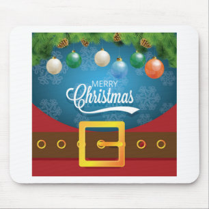 Merry Christmas Santa Suit Mouse Mat