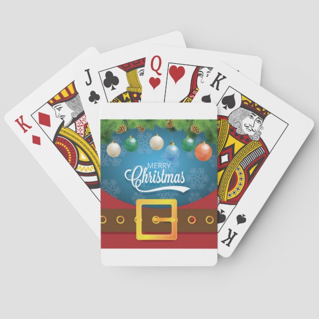 Merry Christmas Santa Suit Playing Cards (Back)