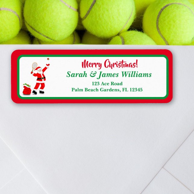 Merry Christmas Santa Tennis Return Address (Creator Uploaded)