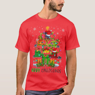 Merry Christmas Santa Trucks Xmas Tree Light Truck T-Shirt