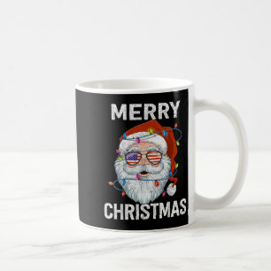 Merry Christmas Santa Usa Flag Christmas Xmas Men  Coffee Mug