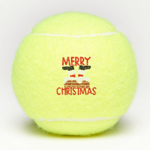 Merry Christmas Santa Winter Holidays Tennis Balls