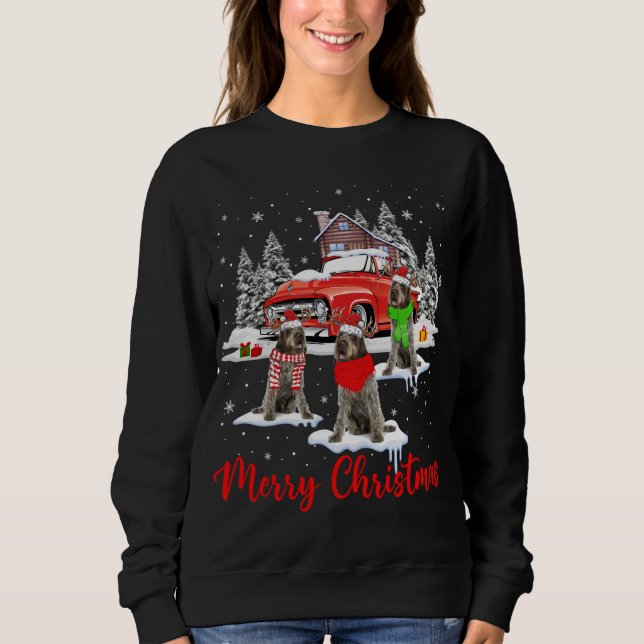 Merry Christmas Santa Wirehaired Pointing Griffon  Sweatshirt (Front)