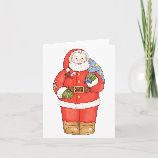 Merry Christmas Santa With Sack Card (Front)