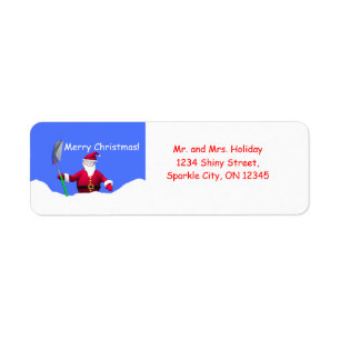 Merry Christmas Santa with Shovel