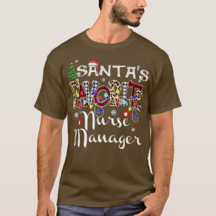 Merry Christmas Santa's Favorite Nurse Manager Xma T-Shirt