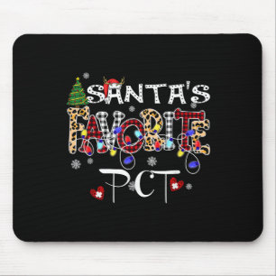Merry Christmas Santa's Favorite Pct Patient Care  Mouse Mat