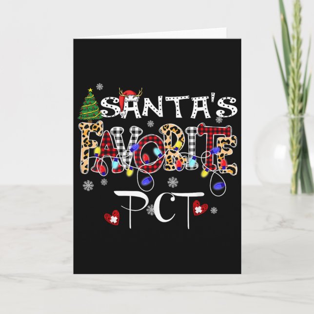 Merry Christmas Santa's Favourite Pct Patient Care Card (Front)