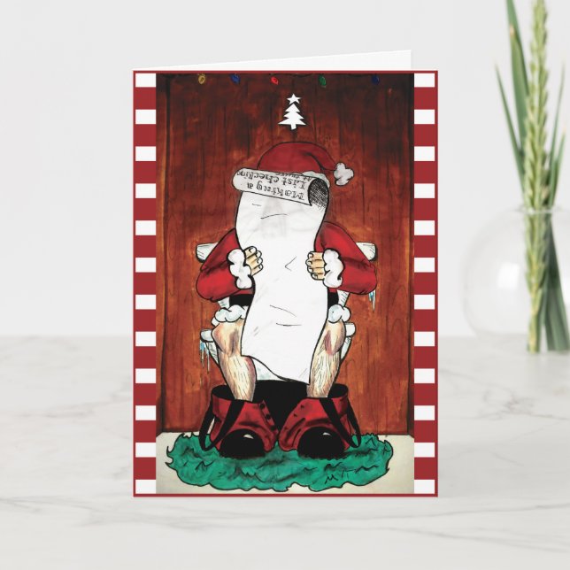 Merry Christmas! (Santa's List) Holiday Card (Front)