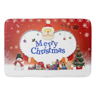 Merry Christmas Santa's Love Bath Mat