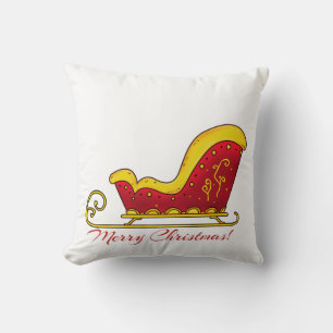 Merry Christmas Santa's sledge Cushion