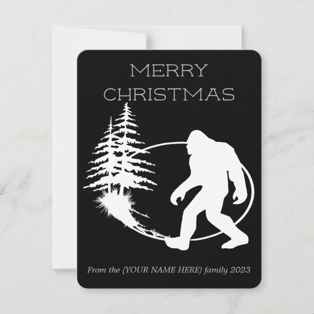 Merry Christmas Sasquatch Holiday Card (Front)