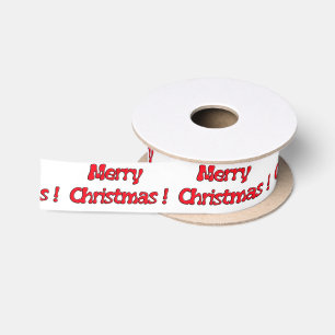 Merry Christmas Satan Ribbon Satin Ribbon