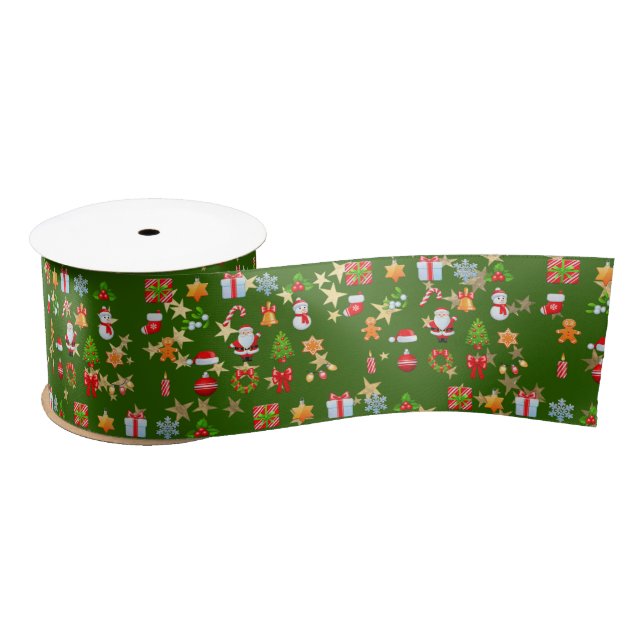Merry Christmas Satin Ribbon (Spool)