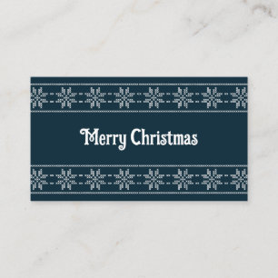 Merry Christmas scandinavian snow knitwear Enclosure Card