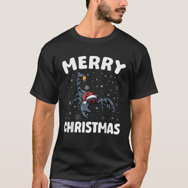 Merry Christmas Scorpion Merry Xmas Funny Boy Girl T-Shirt (Front)