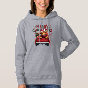 Merry Christmas Scottish Highland Cow Xmas Farm An Hoodie