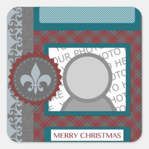 merry christmas (scrapbook) square sticker