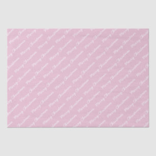 Merry Christmas Script Baby Pink Tissue Paper