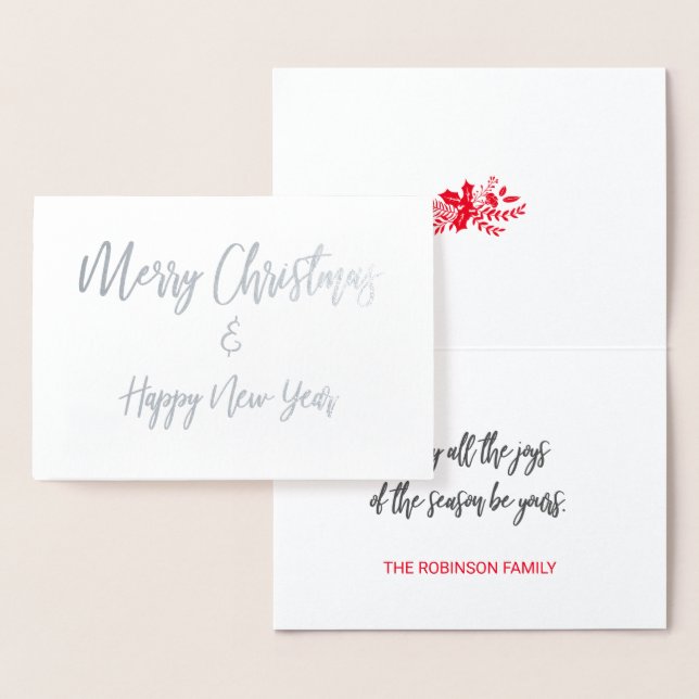 Merry Christmas Script Design Holiday Card (Display)