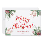 Merry Christmas Script Floral