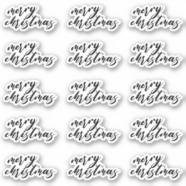 Merry Christmas Script Happy Mail Gift Decoration (Front)