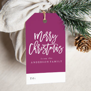 Merry Christmas Script   Holiday Gift Tags