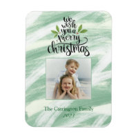 Merry Christmas Script Photo Holiday Greeting