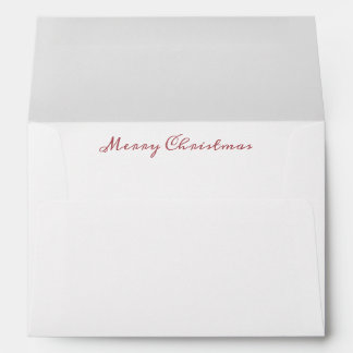 “Merry Christmas” Script Pink Elegant Envelope