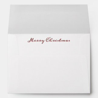 “Merry Christmas” Script Red Elegant Envelope