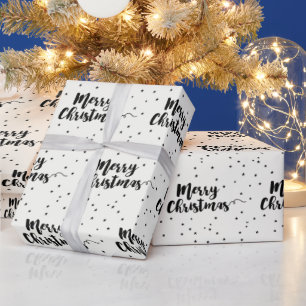 Merry Christmas Script Typography Wrapping Paper