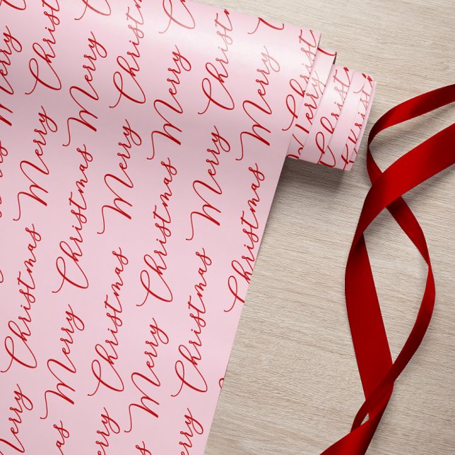 Merry Christmas Script Wrapping Paper (Creator Uploaded)