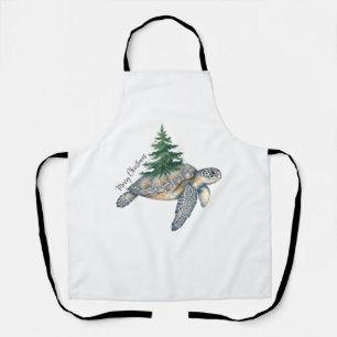 Merry Christmas Sea Turtle Apron