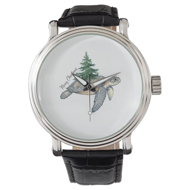 Merry Christmas Sea Turtle Watch (Front)