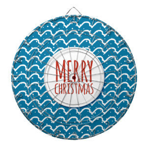 Merry Christmas Seamless Pattern Blue Texture Dartboard
