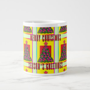 Merry Christmas Season's Greetings Large Coffee Mug